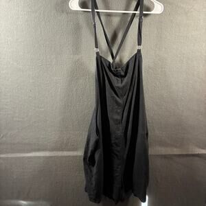 torrid women linen romper 4x black coastal beach vacation neutral minimalist